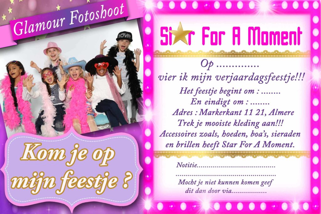 uitnodiging_glamour_fotoshoot_feestje_almere