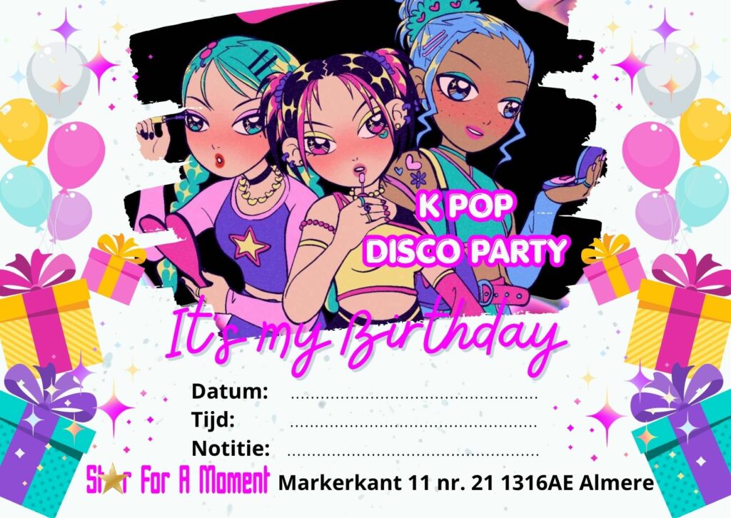 kpop kpopfeestje disco kinderfeestje